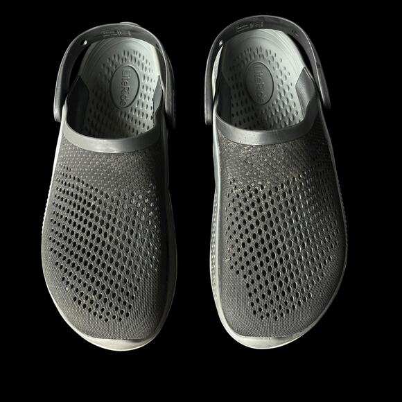 Crocs Shoes Mens Size 10 W12 Gray Black LiteRide Slip On Comfort Clogs Foam - Picture 1 of 8